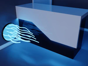 Recep&ccedil;&atilde;o de design futurista de &aacute;gua-viva cibern&eacute;tica de fic&ccedil;&atilde;o cient&iacute;fica Modelo 3D