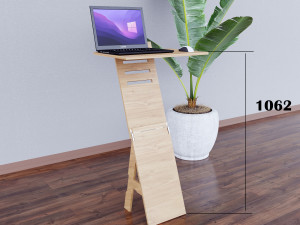 Mobile adjustable standing transforming table for laptop CNC 3D 模型