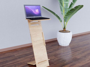 Mobile adjustable standing transforming table for laptop CNC 3D 模型