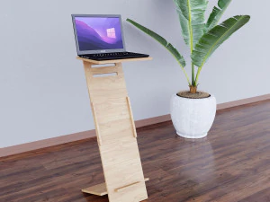 Mobile adjustable standing transforming table for laptop CNC 3D Model