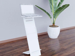 Mobile adjustable standing transforming table for laptop CNC 3D Model