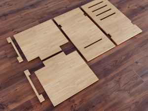 Mobile adjustable standing transforming table for laptop CNC 3D 模型