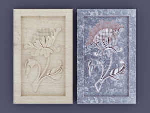 3d decor woodmetal pano flower cnc 3D Model