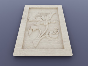 3d decor woodmetal pano flower cnc 3D Model