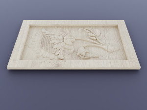 3d decor woodmetal pano flower cnc 3D Model