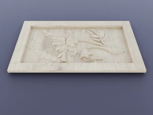 3d decor woodmetal pano flower cnc 3D Model