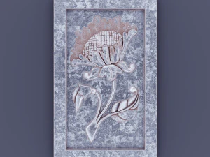 3d decor woodmetal pano flower cnc 3D Model