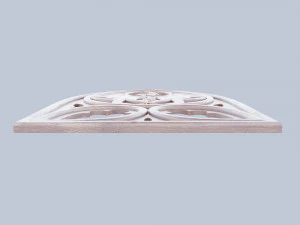 Antique style wood chair back with dragon bas-relief 3D Model