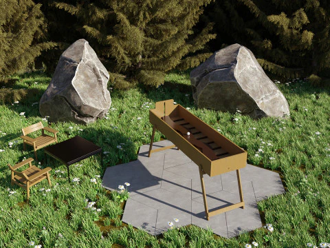 Hire craft wooden hand street game CNC drawings available 3D Model