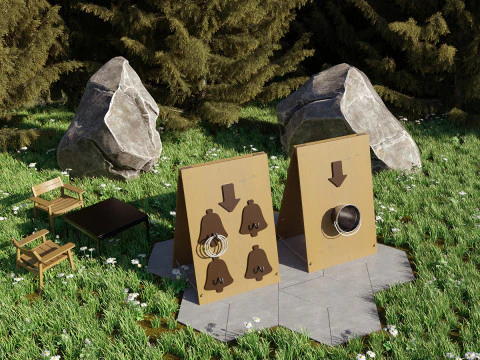 Hire craft wooden hand street game CNC drawings available 3D Model