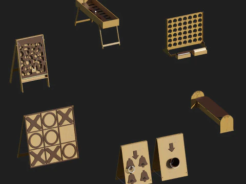 Hire craft wooden hand street game CNC drawings available 3D Model