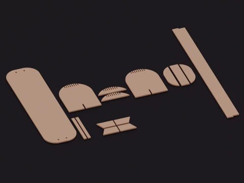 Hire craft wooden hand street game CNC drawings available 3D Model