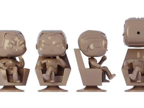 figurine funko pop Grand Admiral Thrawn 3D Model