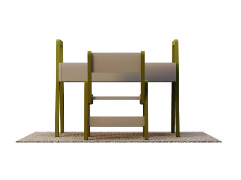 Set Meja dan Kursi Tumbuh Anak untuk CNC Model 3D