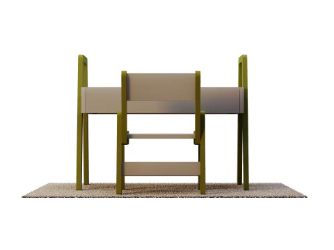 Set tavolo e sedia da coltivazione per bambini per CNC Modello 3D