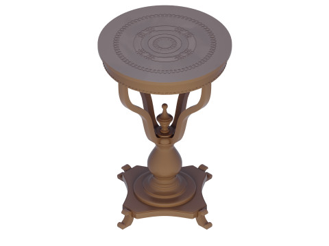 复古设计师木制咖啡桌 3D 模型