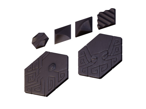 一套 3D 瓷砖体积图形不寻常模型 3D 模型