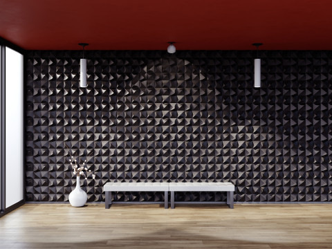 一套 3D 瓷砖体积图形不寻常模型 3D 模型