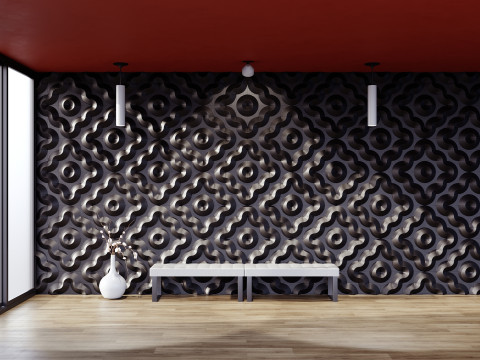 一套 3D 瓷砖体积图形不寻常模型 3D 模型