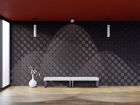 一套 3D 瓷砖体积图形不寻常模型 3D 模型