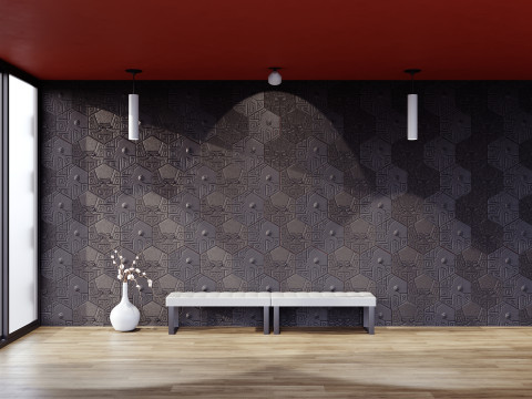 一套 3D 瓷砖体积图形不寻常模型 3D 模型