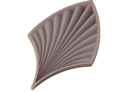 3D patterned tiles in the style of a flower petal 3D Model