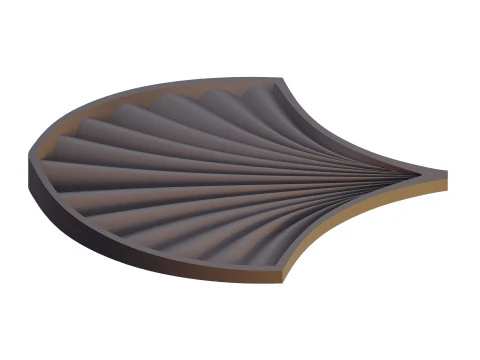 3D patterned tiles in the style of a flower petal 3D Model