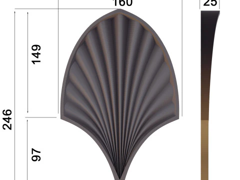 3D patterned tiles in the style of a flower petal 3D Model