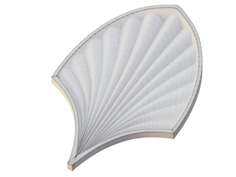 3D patterned tiles in the style of a flower petal 3D Model