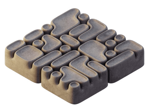 Fliesen mit einem ungew&ouml;hnlichen 3D-Muster 3D Modell