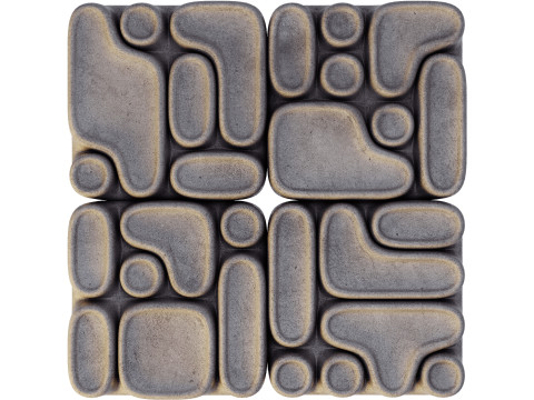 특이한 3D 패턴의 타일 3D 모델