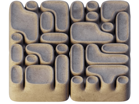 특이한 3D 패턴의 타일 3D 모델