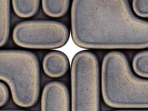 특이한 3D 패턴의 타일 3D 모델