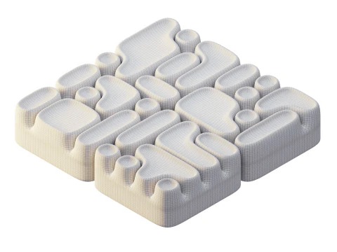 Tegels met een bijzonder 3D-patroon 3D Model