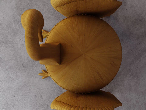 Vintage Bird-Style Chair 3D Model