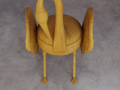 Vintage Bird-Style Chair 3D Model