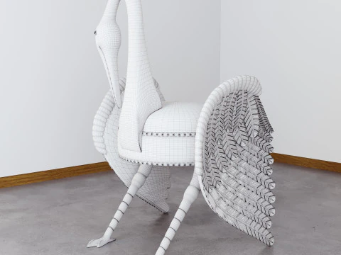 Vintage Bird-Style Chair 3D Model
