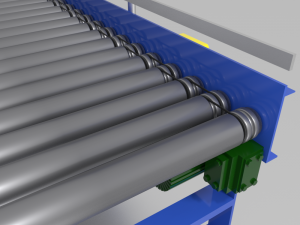 straight roller conveyor Modello 3D