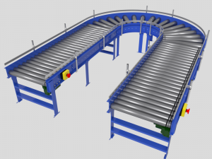 90 degree corner roller conveyor 3D 模型