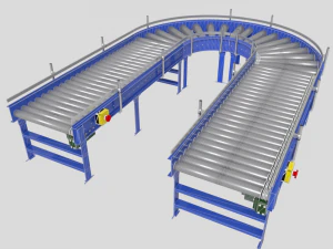 90 degree corner roller conveyor 3D Model