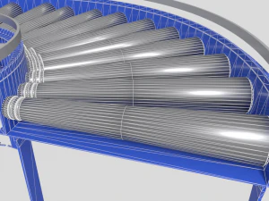 90 degree corner roller conveyor 3D Model