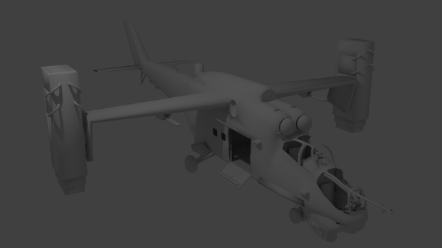 mi-24 super heavy 2054 3D Модель .c4d .max .obj .3ds .fbx .stl .blend 