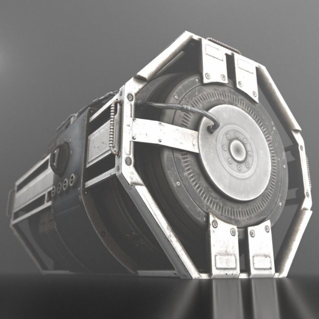 Sci-Fi Emergency 3D Model .c4d .max .obj .3ds .fbx .stl .blend