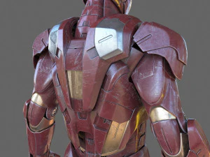 IRON MAN Modelo 3D CG Textures