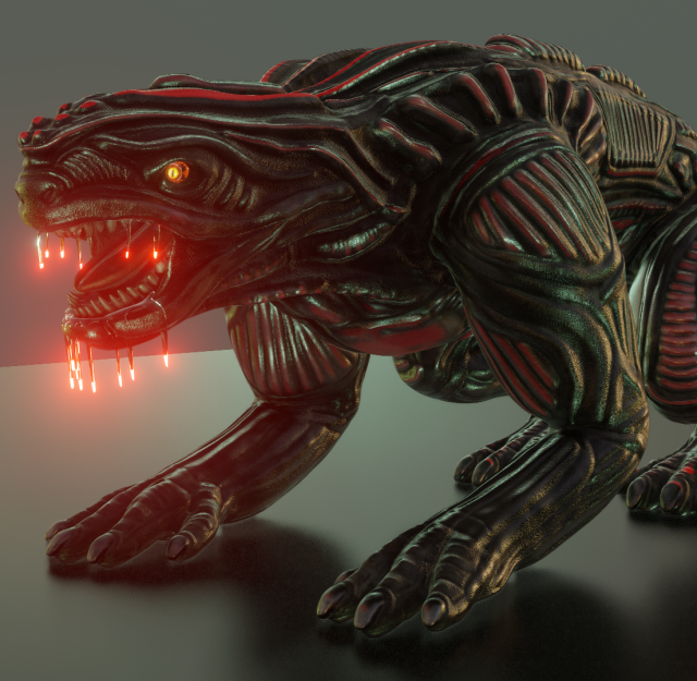 Alien Animal 3D Model .c4d .max .obj .3ds .fbx .stl .blend 