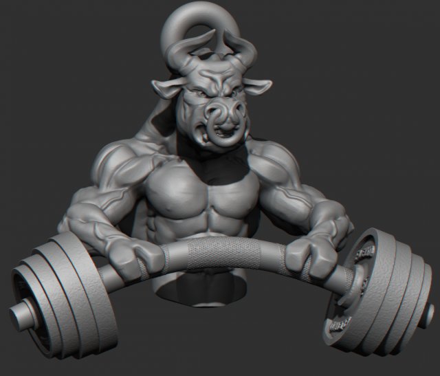 bull pendant 3D-Druckmodell .c4d .max .obj .3ds .fbx .stl .blend 