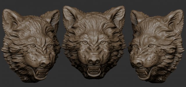 wolf 3Dプリントモデル .c4d .max .obj .3ds .fbx .stl .blend 
