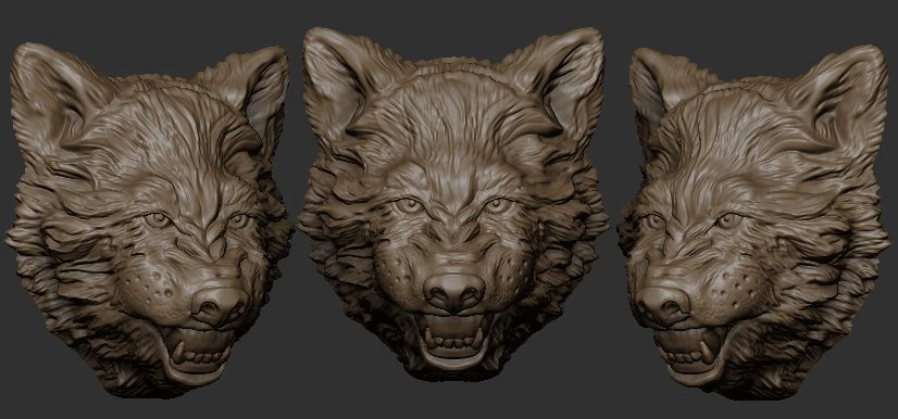 wolf 3D Print Model .c4d .max .obj .3ds .fbx .stl .blend