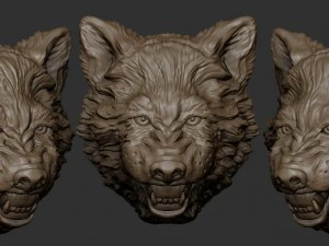 волк 3D Принт Модель