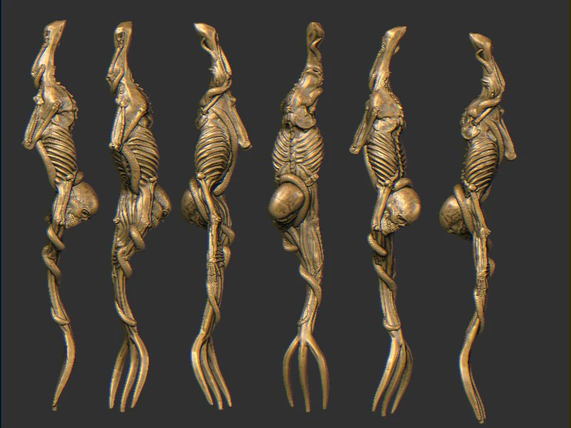 dining items skeletons 3D Print Model .c4d .max .obj .3ds .fbx .stl .blend 
